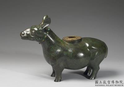 图片[2]-Animal-shaped zun wine vessel inlaid with malachite and turquoise, mid-Warring States period, c. 4th-3rd century BCE-China Archive